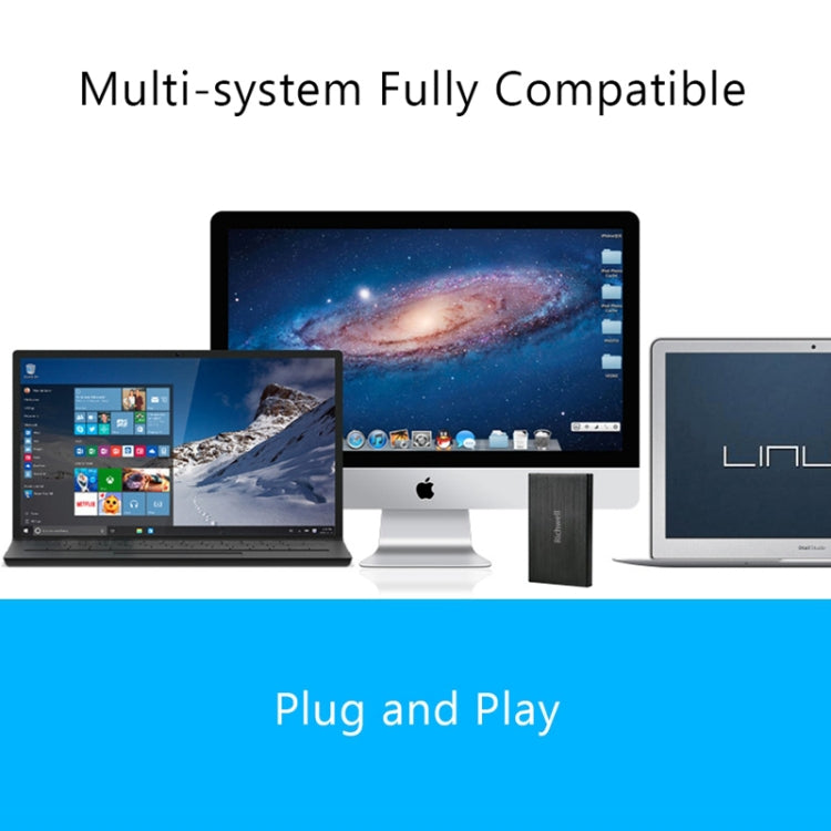 Richwell SATA R23-SATA-2TB 2TB 2.5 inch USB3.0 Interface Mobile Hard Disk Drive(Black) - free shipping - PMC Jewellery - Order now!
