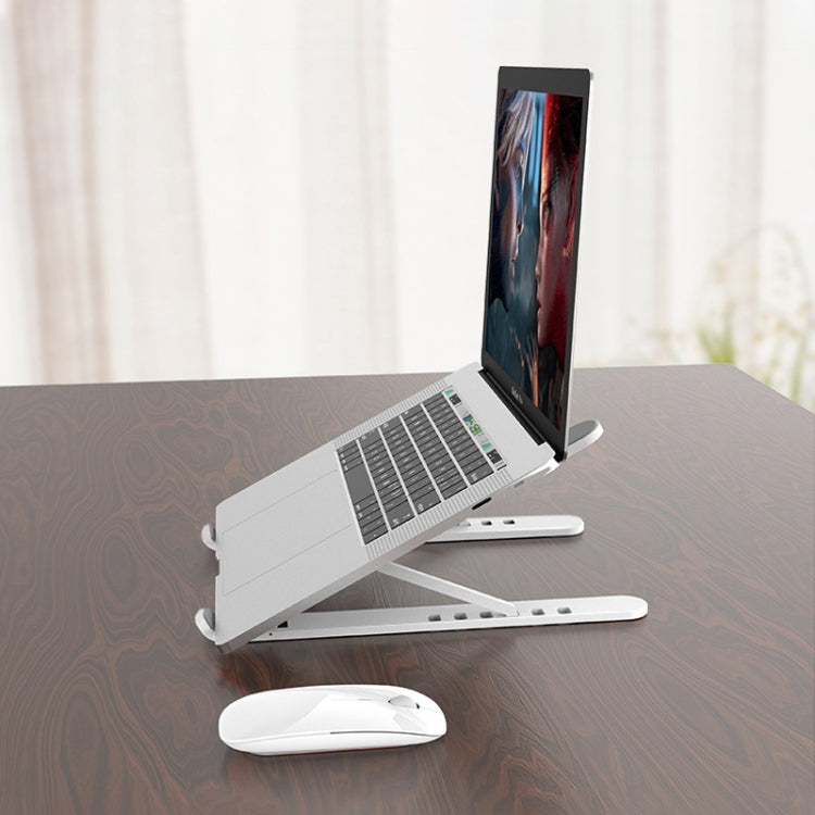 Laptop Stand Desktop Raise Bracket Cooling Base Lifting Holder Foldable (White) - free shipping - PMC TechLife - Order now!