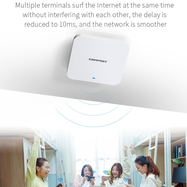 COMFAST CF-E395AX 3000Mbps WiFi6 2.4G & 5.8GHz Dual Band Indoor Wireless Ceiling AP - Wireless Routers by COMFAST | Online Shopping South Africa | PMC Jewellery | Buy Now Pay Later Mobicred