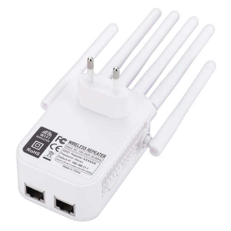 SM-011 Six-antenna 1200M Repeater WiFi Wireless Router (EU Plug) - Wireless Routers by PMC TechLife | Online Shopping South Africa | PMC TechLife | Buy Now Pay Later Mobicred