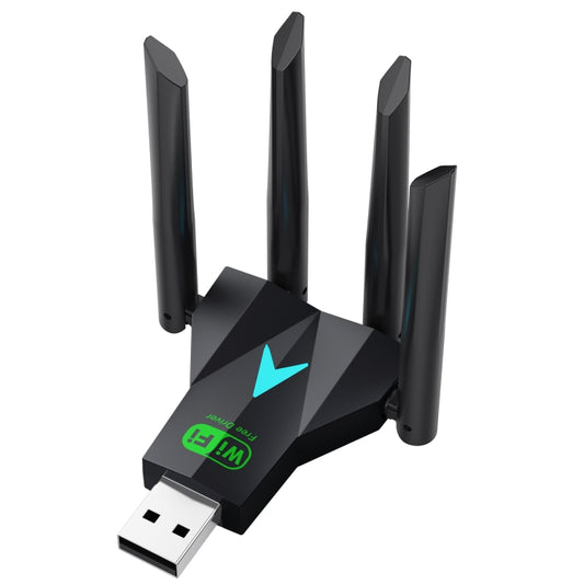 1300Mbps 5G Wireless Network Card Gigabit Dual Band Driver-free USB WiFi Receiver - USB Network Adapter by PMC Jewellery | Online Shopping South Africa | PMC Jewellery | Buy Now Pay Later Mobicred