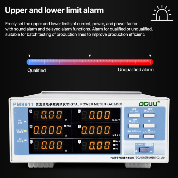 DCUU PM9911 Intelligent Electrical Parameters Measuring Instrument(US Plug) - Current & Voltage Tester by PMC TechLife | Online Shopping South Africa | PMC TechLife | Buy Now Pay Later Mobicred