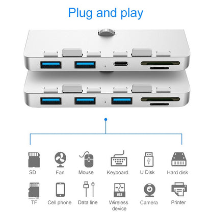 Rocketek For iMac USB3.0 x 3 + SD / TF Multi-function HUB Expansion Dock - USB HUB by ROCKETEK | Online Shopping South Africa | PMC Jewellery | Buy Now Pay Later Mobicred