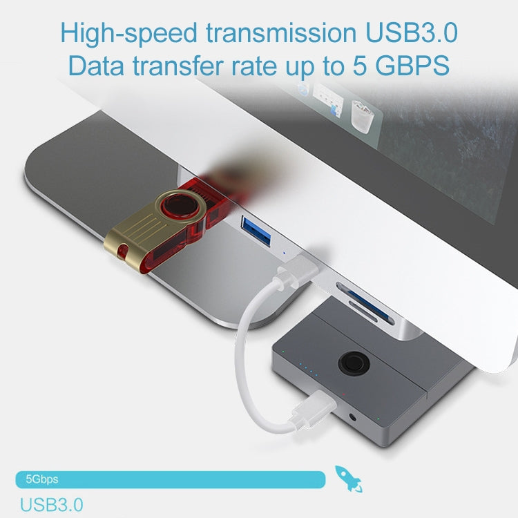 Rocketek For iMac USB3.0 x 3 + SD / TF Multi-function HUB Expansion Dock - free shipping - PMC Jewellery - Order now!