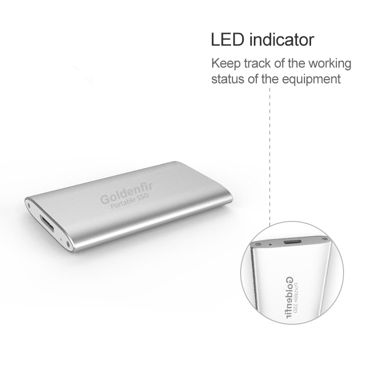 Goldenfir NGFF to Micro USB 3.0 Portable Solid State Drive, Capacity: 240GB(Silver) - External Solid State Drives by Goldenfir | Online Shopping South Africa | PMC Jewellery | Buy Now Pay Later Mobicred