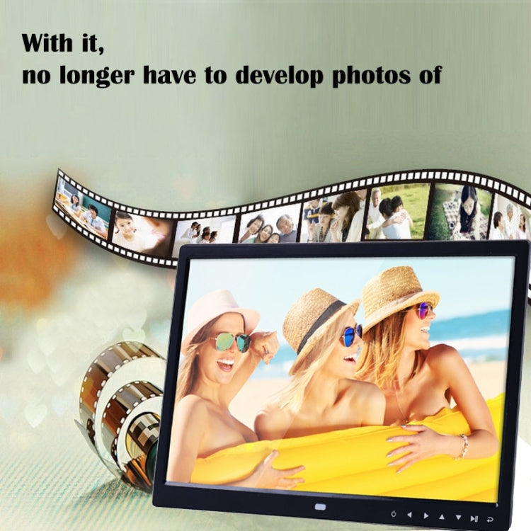 15.0 inch LED Display Digital Photo Frame with Holder / Remote Control, Allwinner, Support USB / SD Card Input / OTG(White) - 11-15 inch by PMC TechLife | Online Shopping South Africa | PMC TechLife | Buy Now Pay Later Mobicred
