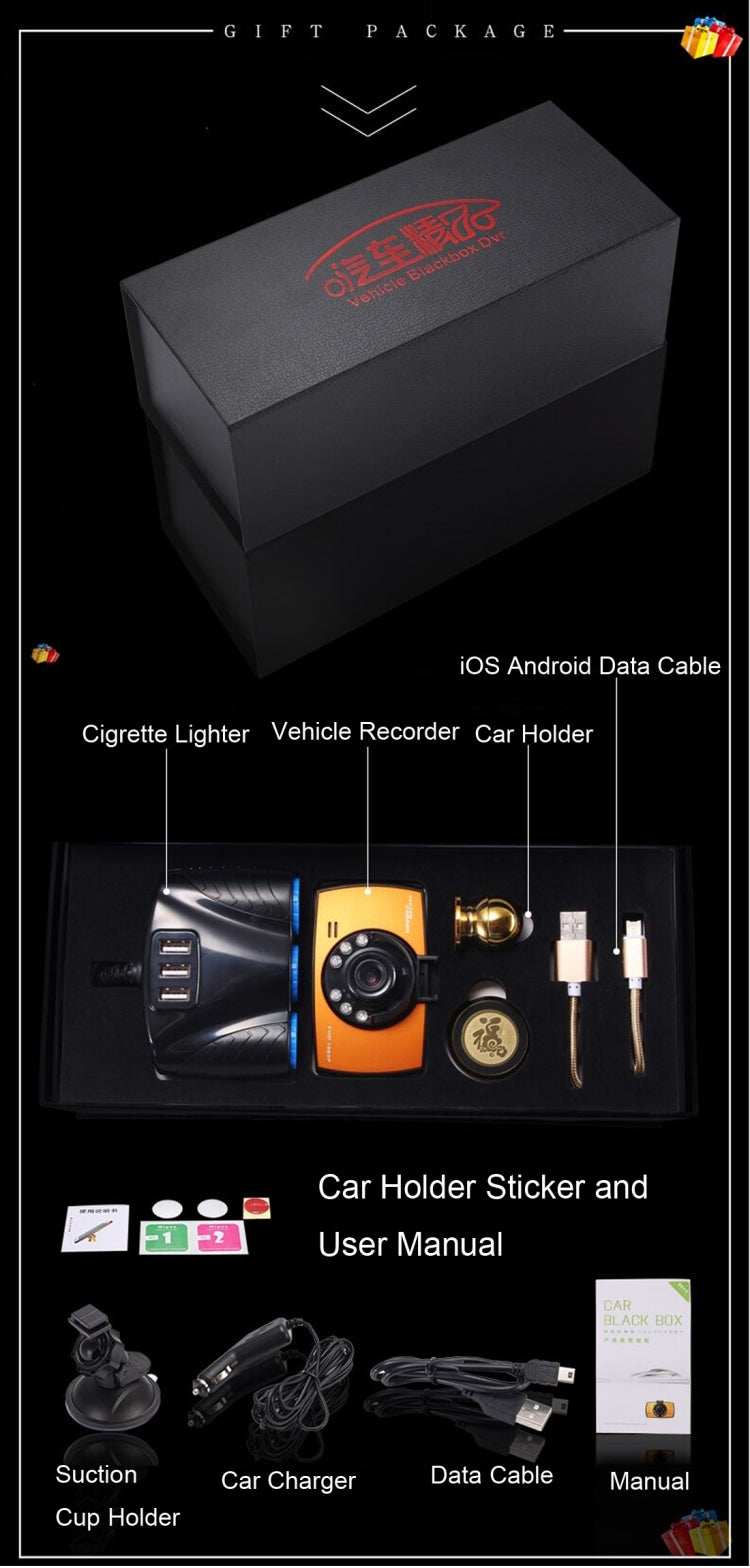 Generalplus 720P VGA 2.4 inch LCD Screen Display Car DVR Recorder, Support Loop Recording / Motion Detection / Night Vision Function - Car DVRs by PMC TechLife | Online Shopping South Africa | PMC TechLife | Buy Now Pay Later Mobicred