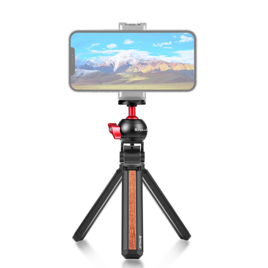 PULUZ Inlaid Wood Desktop Vlogging Live Tripod Holder with Ballhead (Red) - Tripods by PULUZ | Online Shopping South Africa | PMC Jewellery | Buy Now Pay Later Mobicred