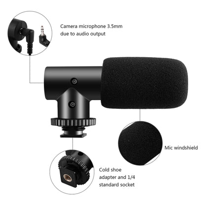 PULUZ Live Broadcast Smartphone Video Vlogger Kits Microphone + Tripod Mount + Phone Clamp Holder (Black) - Stand by PULUZ | Online Shopping South Africa | PMC Jewellery | Buy Now Pay Later Mobicred