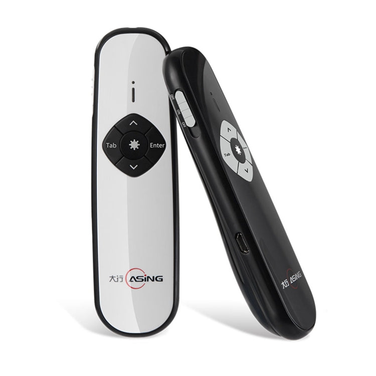 ASiNG A800 USB Charging 2.4GHz Wireless Presenter PowerPoint Clicker Representation Remote Control Pointer, Control Distance: 100m(White) - free shipping - PMC Jewellery - Order now!