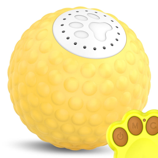 C1 5cm Intelligent Auto Pet Toy Cat Training Luminous Ball, No Remote Control (Yellow) - Rubber Silicone Toys by PMC Jewellery | Online Shopping South Africa | PMC Jewellery | Buy Now Pay Later Mobicred