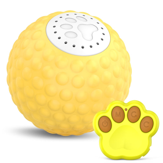 C1 5cm Intelligent Remote Control Pet Toy Cat Training Luminous Ball (Yellow) - Rubber Silicone Toys by PMC Jewellery | Online Shopping South Africa | PMC Jewellery | Buy Now Pay Later Mobicred