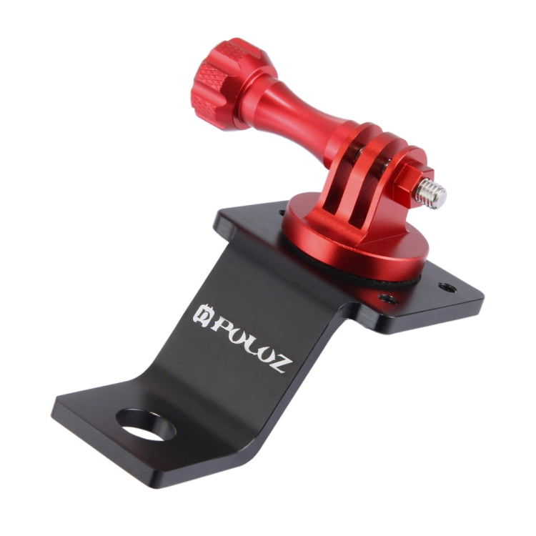 PULUZ Aluminum Alloy Motorcycle Fixed Holder Mount with Tripod Adapter & Screw for GoPro Hero12 Black / Hero11 /10 /9 /8 /7 /6 /5, Insta360 Ace / Ace Pro, DJI Osmo Action 4 and Other Action Cameras(Red) - Holder by PULUZ | Online Shopping South Africa | PMC Jewellery | Buy Now Pay Later Mobicred