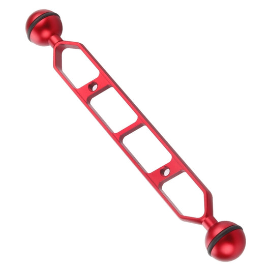 PULUZ 9.0 inch 22.8cm Aluminum Alloy Dual Balls Arm, Ball Diameter: 25mm(Red) - Diving Accessories by PULUZ | Online Shopping South Africa | PMC Jewellery | Buy Now Pay Later Mobicred