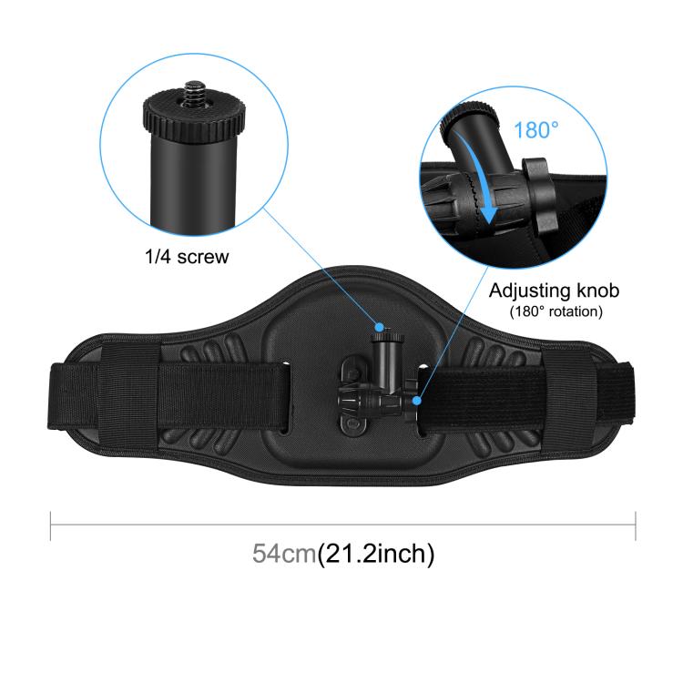 PULUZ Waist Belt Mount Strap for GoPro, Insta360, DJI and Other Action Cameras - free shipping - PMC TechLife - Order now!