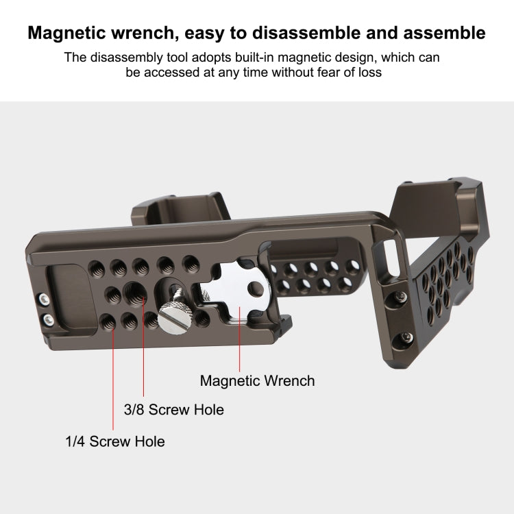 PULUZ Video Camera Cage Stabilizer for Sony A7 III & A7M3 / A7R3 & A7R III, without Handle(Bronze) - free shipping - PMC TechLife - Order now!