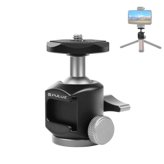 PULUZ Cold Shoe Aluminum Alloy Tripod Ball Head Adapter (Black) - Tripod Heads by PULUZ | Online Shopping South Africa | PMC Jewellery | Buy Now Pay Later Mobicred