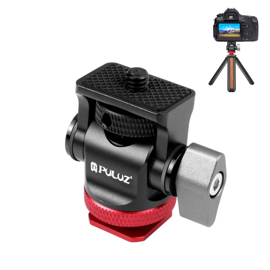 PULUZ Mini 180 Degree Swing Tripod Ball Head Cold Shoe Mount Adapter(Red) - Tripod Heads by PULUZ | Online Shopping South Africa | PMC Jewellery | Buy Now Pay Later Mobicred