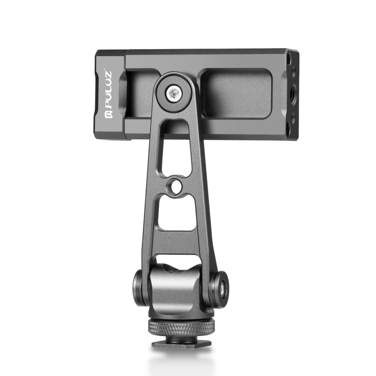 PULUZ Z-axis 360 Rotation Cold Shoes Aluminum Alloy Phone Clamp Holder Bracket (Black) - Desktop Holder by PULUZ | Online Shopping South Africa | PMC Jewellery | Buy Now Pay Later Mobicred