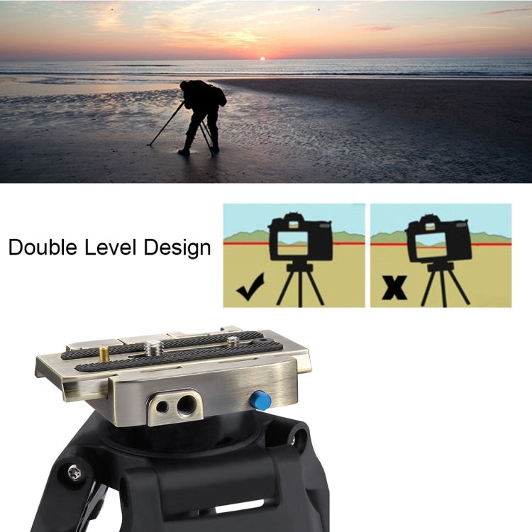 PULUZ Quick Release Clamp Adapter + Quick Release Plate for  DSLR & SLR Cameras(Gold) - Tripod Heads by PULUZ | Online Shopping South Africa | PMC Jewellery