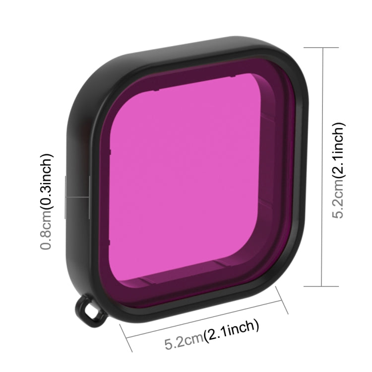 PULUZ Square Housing Diving Color Lens Filter for GoPro HERO8 Black(Purple) - Lens Filter by PULUZ | Online Shopping South Africa | PMC Jewellery | Buy Now Pay Later Mobicred