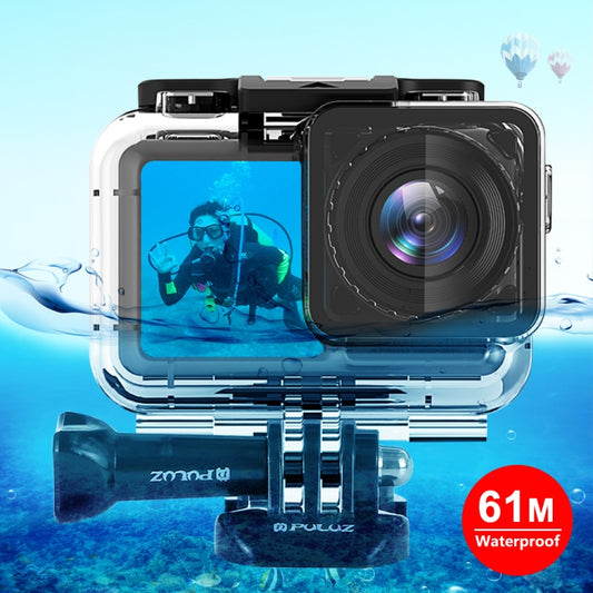 PULUZ 61m Underwater Waterproof Housing Diving Case for DJI Osmo Action, with Buckle Basic Mount & Screw - Waterproof Cases by PULUZ | Online Shopping South Africa | PMC Jewellery | Buy Now Pay Later Mobicred