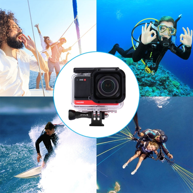 PULUZ 60m Underwater Depth Diving Case Waterproof Camera Housing for Insta360 ONE R 1.0 inch Edition(Transparent) - Case & Bags by PULUZ | Online Shopping South Africa | PMC Jewellery | Buy Now Pay Later Mobicred