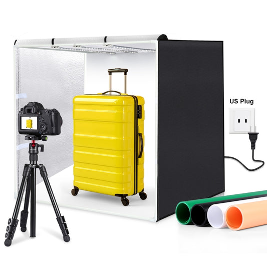 PULUZ 80cm Folding Portable 90W 14000LM High CRI White Light Photo Lighting Studio Shooting Tent Box Kit with 4 Colors Black, White, Orange, Green Backdrops (US Plug) -  by PULUZ | Online Shopping South Africa | PMC Jewellery | Buy Now Pay Later Mobicred