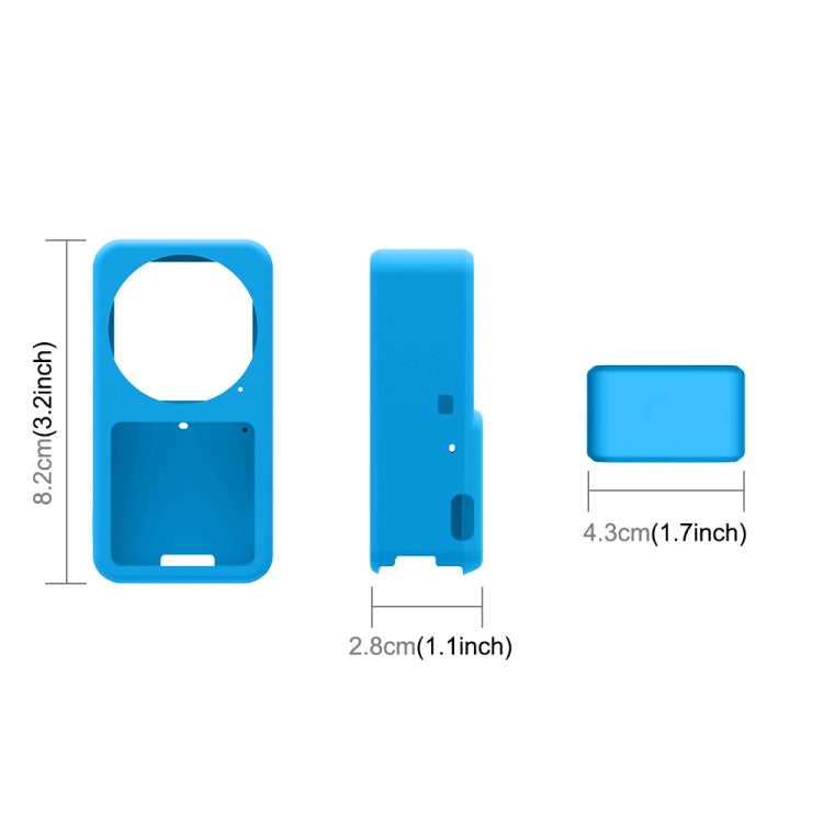 PULUZ Silicone Protective Case for DJI Action 2(Blue) - Case & Bags by PULUZ | Online Shopping South Africa | PMC TechLife | Buy Now Pay Later Mobicred