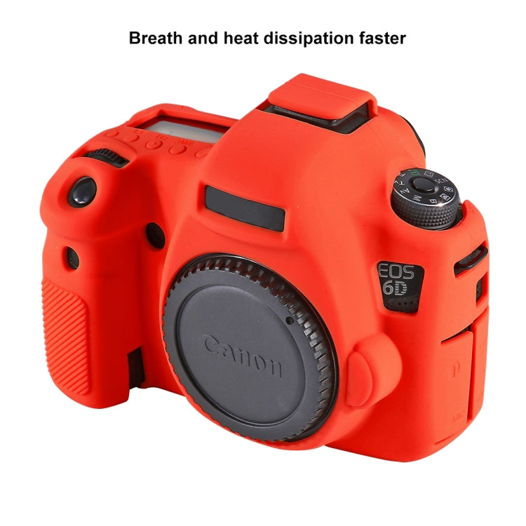 PULUZ Soft Silicone Protective Case for Canon EOS 6D(Red) - Protective Case by PULUZ | Online Shopping South Africa | PMC TechLife | Buy Now Pay Later Mobicred