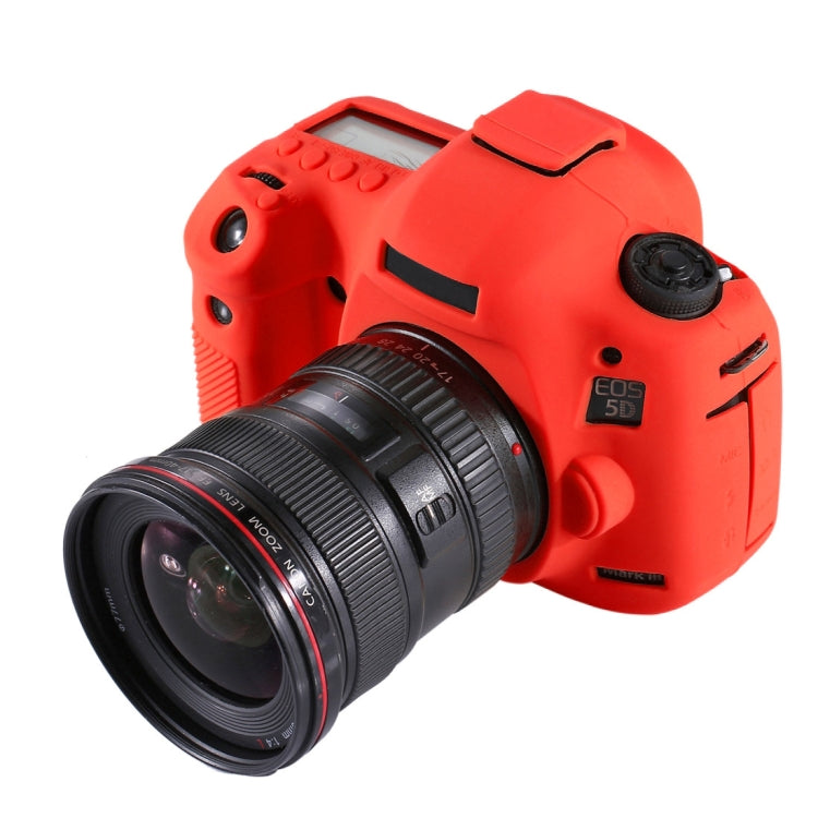 PULUZ Soft Silicone Protective Case for Canon EOS 5D Mark III / 5D3(Red) - free shipping - PMC TechLife - Order now!