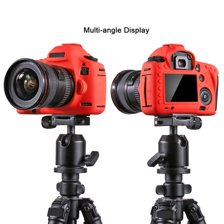 PULUZ Soft Silicone Protective Case for Canon EOS 5D Mark III / 5D3(Red) - free shipping - PMC TechLife - Order now!