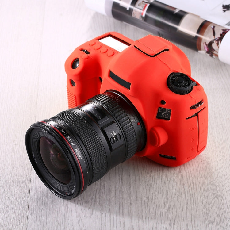 PULUZ Soft Silicone Protective Case for Canon EOS 5D Mark III / 5D3(Red) - Protective Case by PULUZ | Online Shopping South Africa | PMC Jewellery | Buy Now Pay Later Mobicred