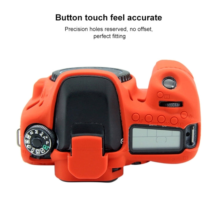 PULUZ Soft Silicone Protective Case for Canon EOS 80D(Red) - Protective Case by PULUZ | Online Shopping South Africa | PMC TechLife | Buy Now Pay Later Mobicred