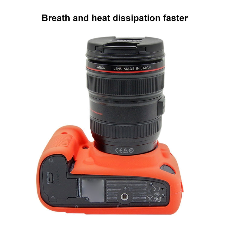 PULUZ Soft Silicone Protective Case for Canon EOS 5D Mark IV(Red) - Protective Case by PULUZ | Online Shopping South Africa | PMC TechLife | Buy Now Pay Later Mobicred