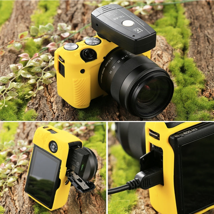 PULUZ Soft Silicone Protective Case for Canon EOS M3(Yellow) - Protective Case by PULUZ | Online Shopping South Africa | PMC Jewellery | Buy Now Pay Later Mobicred