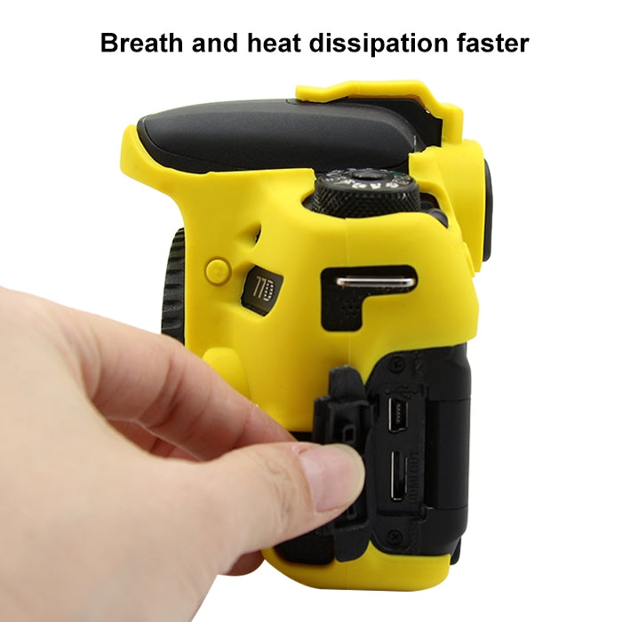 PULUZ Soft Silicone Protective Case for Canon EOS 77D(Yellow) - Protective Case by PULUZ | Online Shopping South Africa | PMC TechLife | Buy Now Pay Later Mobicred
