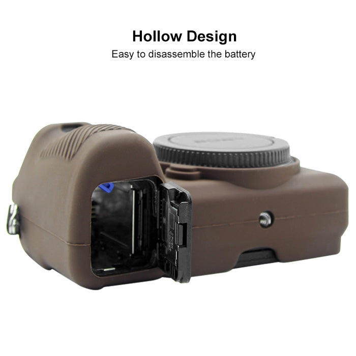 PULUZ Soft Silicone Protective Case for Sony ILCE-6500(Coffee) - Protective Case by PULUZ | Online Shopping South Africa | PMC TechLife | Buy Now Pay Later Mobicred