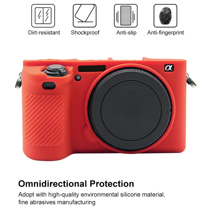 PULUZ Soft Silicone Protective Case for Sony ILCE-6500(Red) - Protective Case by PULUZ | Online Shopping South Africa | PMC Jewellery | Buy Now Pay Later Mobicred