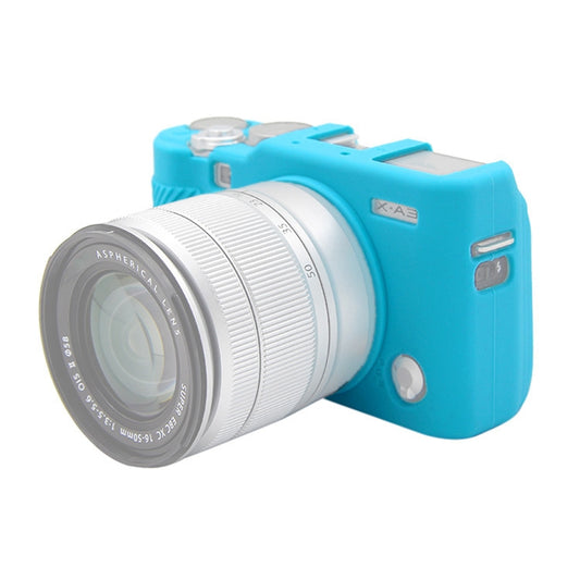 PULUZ Soft Silicone Protective Case for FUJIFILM X-A3 / X-A10(Blue) - Protective Case by PULUZ | Online Shopping South Africa | PMC Jewellery | Buy Now Pay Later Mobicred