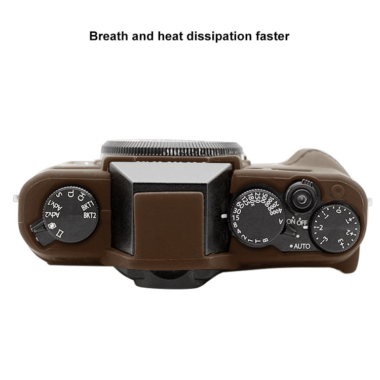 PULUZ Soft Silicone Protective Case for FUJIFILM XT10(Coffee) - Protective Case by PULUZ | Online Shopping South Africa | PMC Jewellery | Buy Now Pay Later Mobicred