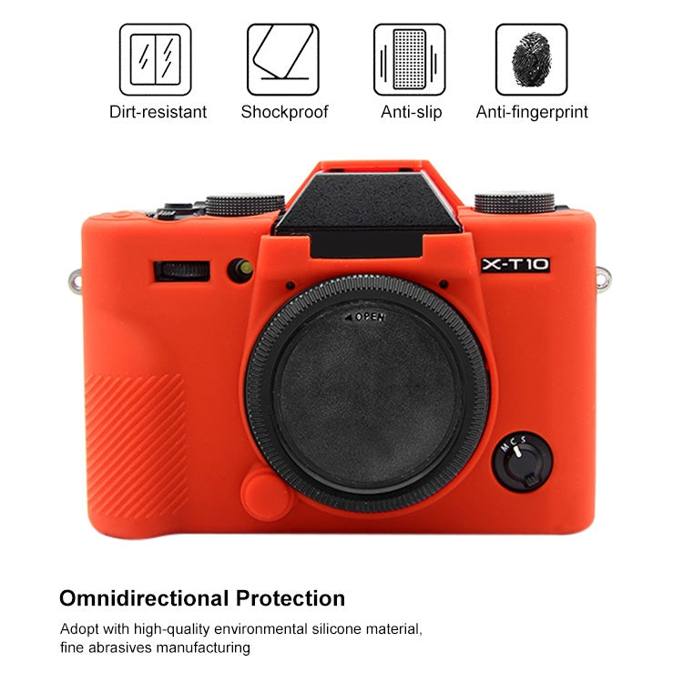 PULUZ Soft Silicone Protective Case for FUJIFILM XT10(Red) - Protective Case by PULUZ | Online Shopping South Africa | PMC Jewellery | Buy Now Pay Later Mobicred