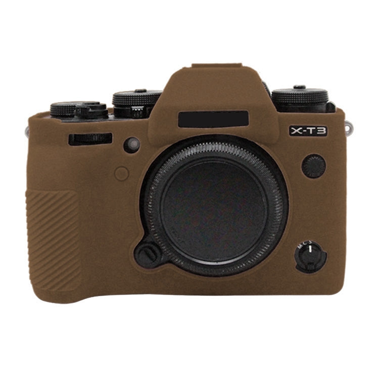 PULUZ Soft Silicone Protective Case for FUJIFILM XT3(Coffee) - Protective Case by PULUZ | Online Shopping South Africa | PMC Jewellery | Buy Now Pay Later Mobicred