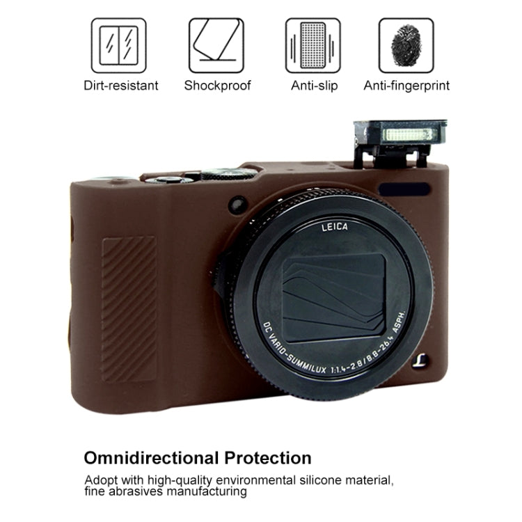 PULUZ Soft Silicone Protective Case for Panasonic Lumix  LX10(Coffee) - free shipping - PMC TechLife - Order now!