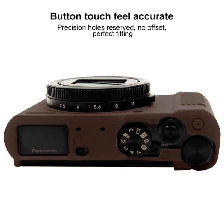 PULUZ Soft Silicone Protective Case for Panasonic Lumix  LX10(Coffee) - free shipping - PMC TechLife - Order now!