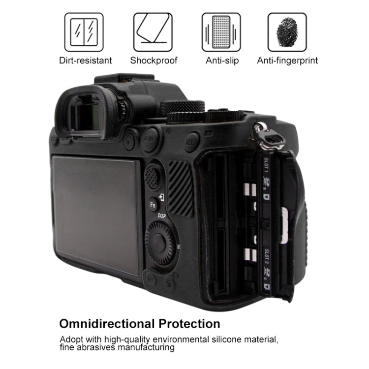 PULUZ Soft Silicone Protective Case for Sony ILCE-9M2/ Alpha 9 II / A92(Black) - free shipping - PMC TechLife - Order now!