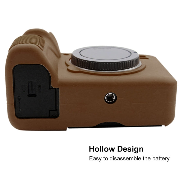 PULUZ Soft Silicone Protective Case for Sony ILCE-9M2/ Alpha 9 II / A92(Coffee) - free shipping - PMC TechLife - Order now!