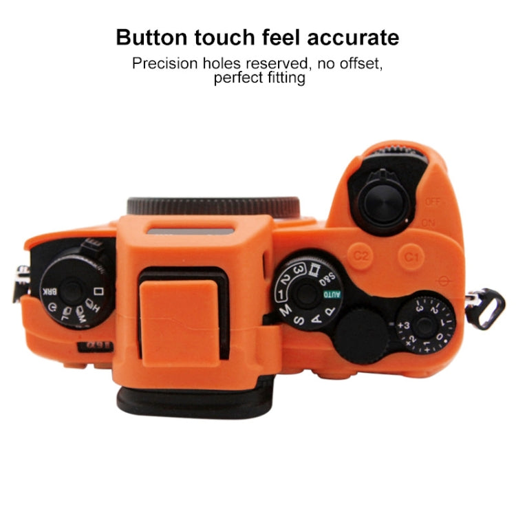 PULUZ Soft Silicone Protective Case for Sony ILCE-9M2/ Alpha 9 II / A92(Orange) - Protective Case by PULUZ | Online Shopping South Africa | PMC Jewellery | Buy Now Pay Later Mobicred