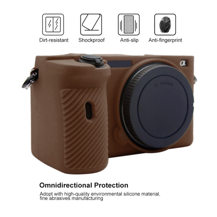 PULUZ Soft Silicone Protective Case for Sony A6600 / ILCE-6600(Coffee) - Protective Case by PULUZ | Online Shopping South Africa | PMC TechLife | Buy Now Pay Later Mobicred