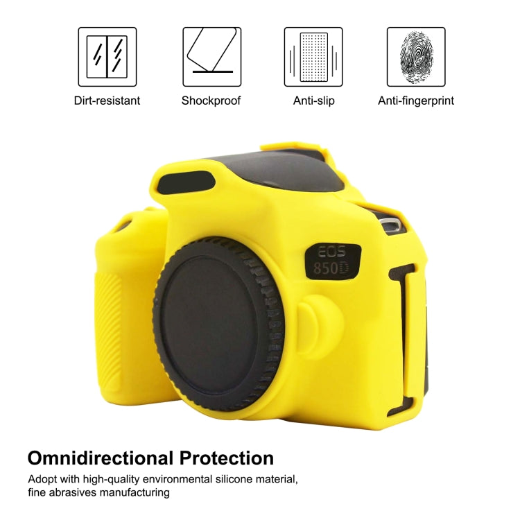 PULUZ Soft Silicone Protective Case for Canon EOS 850D(Yellow) - Protective Case by PULUZ | Online Shopping South Africa | PMC TechLife | Buy Now Pay Later Mobicred